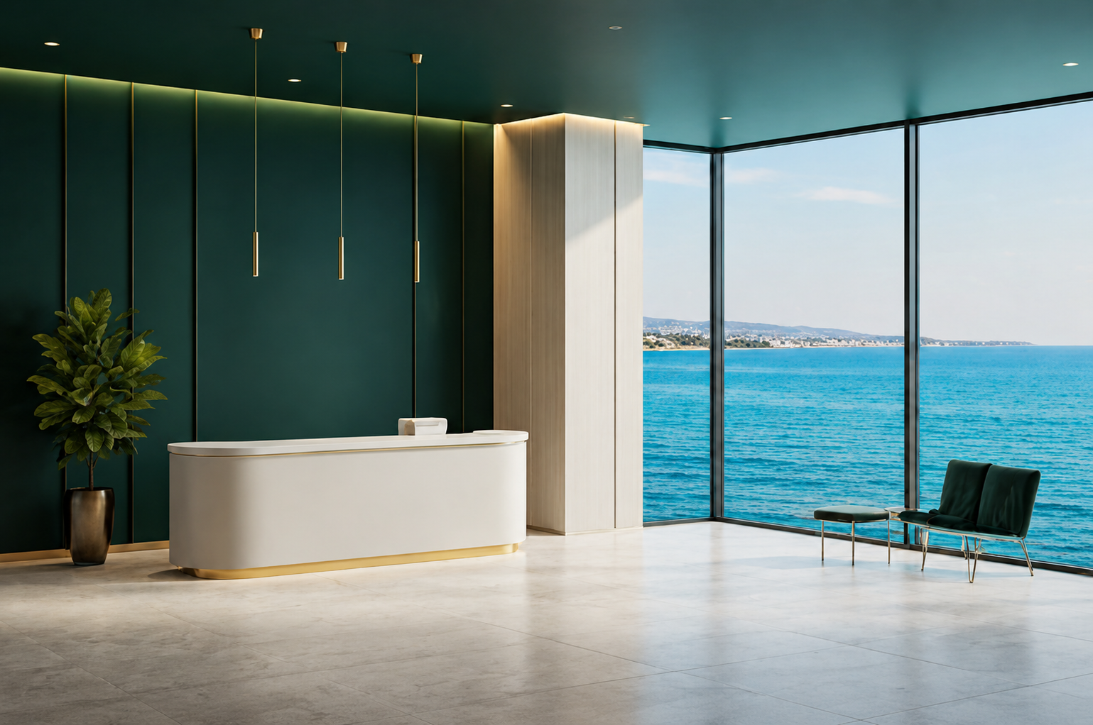 Bright sea-view clinic-hotel suite on the Antalya coast