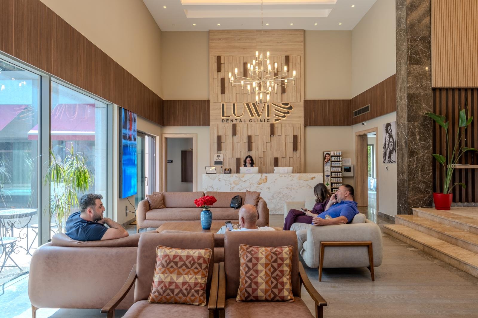 Luwi Dental Clinic reception lounge in Antalya