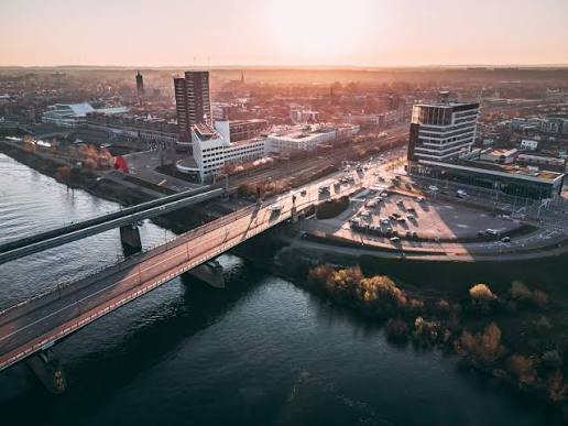 Aerial view of Venlo, the Netherlands