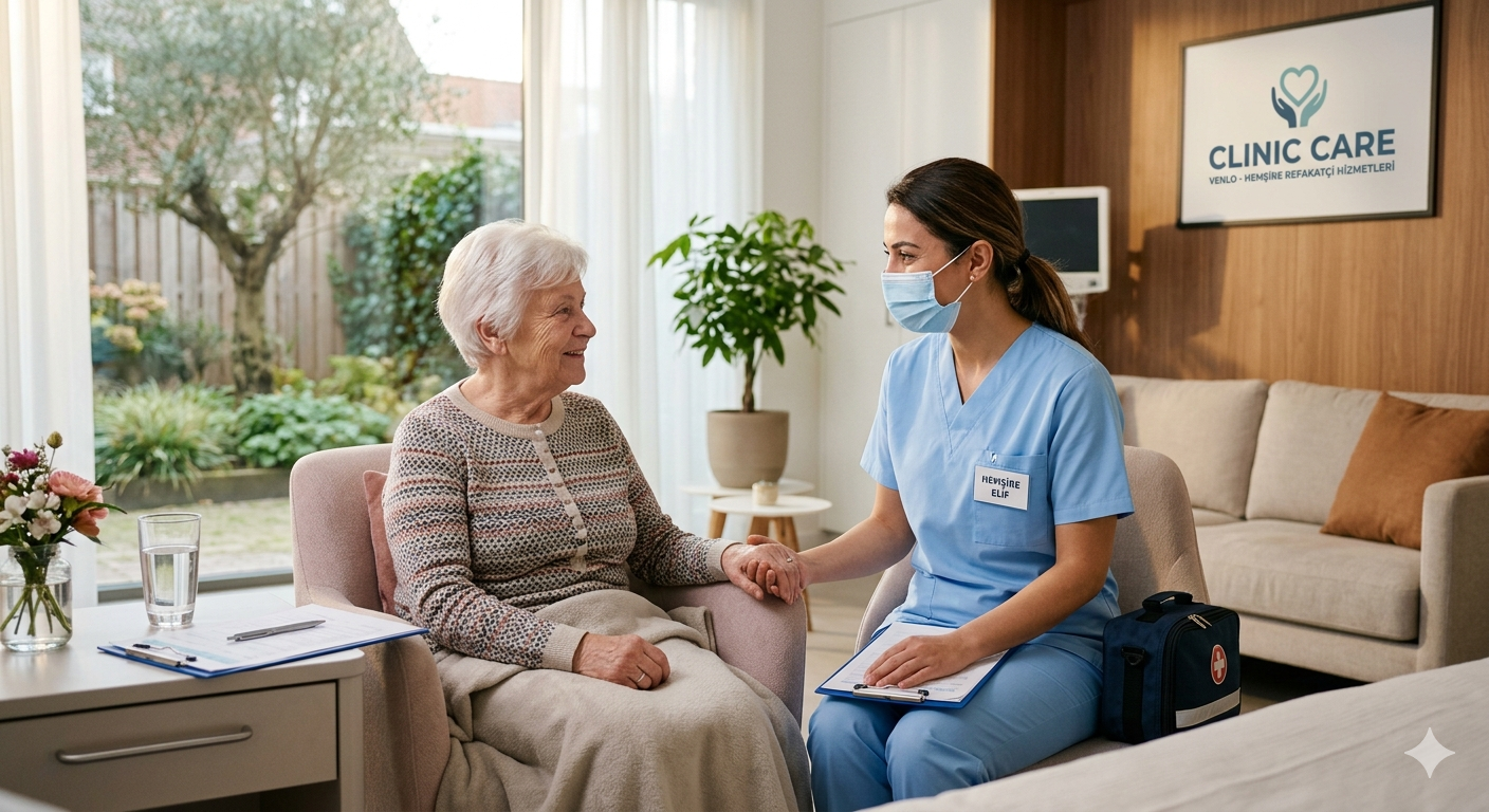 Nurse providing aftercare support to a dental patient